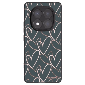 Picasee Μαύρη θήκη σιλικόνης για Xiaomi Redmi Note 14 Pro 5G - Lots of love