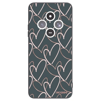 Picasee Μαύρη θήκη σιλικόνης για Xiaomi Redmi 14C - Lots of love