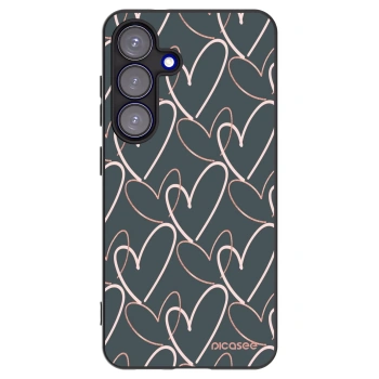 Picasee Μαύρη θήκη σιλικόνης για Samsung Galaxy S25 5G - Lots of love