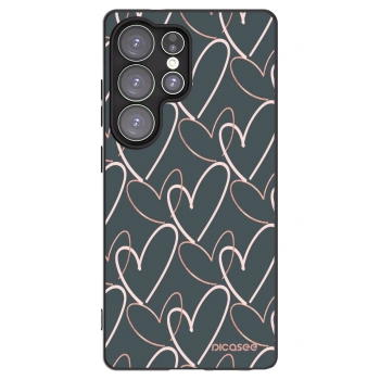 Picasee Μαύρη θήκη σιλικόνης για Samsung Galaxy S25 Ultra 5G - Lots of love