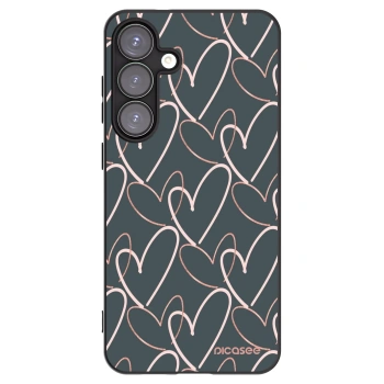 Picasee Μαύρη θήκη σιλικόνης για Samsung Galaxy S25+ 5G - Lots of love