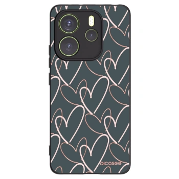 Picasee Μαύρη θήκη σιλικόνης για Xiaomi Redmi Note 14 4G - Lots of love