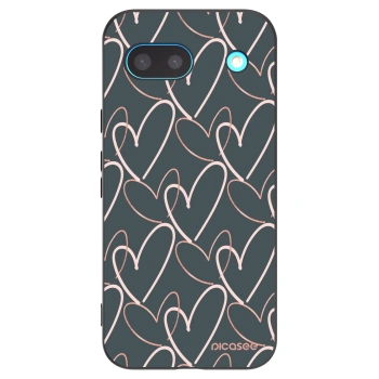 Picasee Μαύρη θήκη σιλικόνης για Google Pixel 8a - Lots of love
