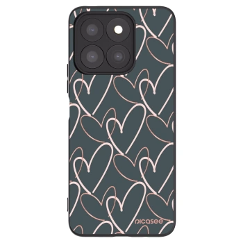 Picasee Μαύρη θήκη σιλικόνης για Honor X8c - Lots of love