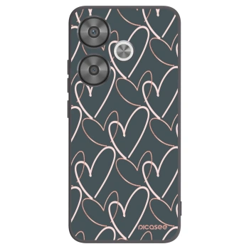 Picasee Μαύρη θήκη σιλικόνης για Xiaomi Poco F6 - Lots of love