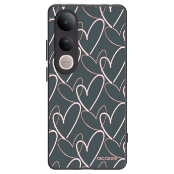 Picasee Μαύρη θήκη σιλικόνης για Vivo V50 Lite 5G - Lots of love