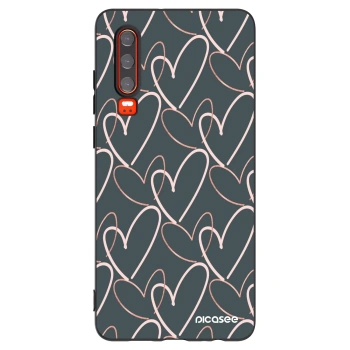 Picasee Μαύρη θήκη σιλικόνης για Huawei P30 - Lots of love