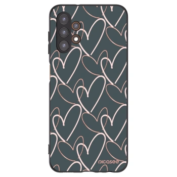 Picasee Μαύρη θήκη σιλικόνης για Samsung Galaxy A13 5G - Lots of love