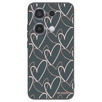 Picasee Μαύρη θήκη σιλικόνης για Xiaomi Redmi Note 14S - Lots of love