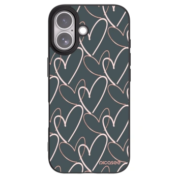 Picasee Μαύρη θήκη σιλικόνης για Apple iPhone 17 - Lots of love
