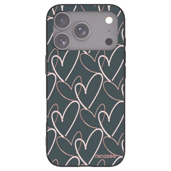 Picasee Μαύρη θήκη σιλικόνης για Apple iPhone 17 Pro - Lots of love