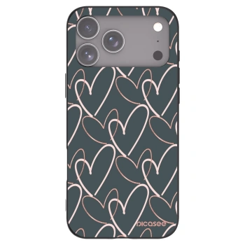 Picasee Μαύρη θήκη σιλικόνης για Apple iPhone 17 Pro Max - Lots of love