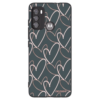 Picasee Μαύρη θήκη σιλικόνης για Motorola Edge 60 5G - Lots of love