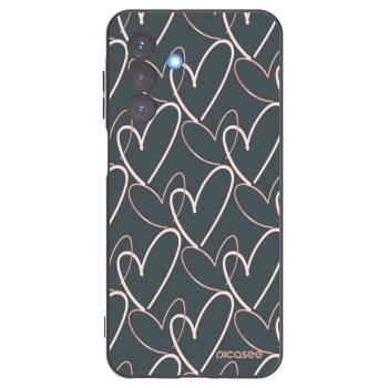 Picasee Μαύρη θήκη σιλικόνης για Samsung Galaxy A17 5G - Lots of love