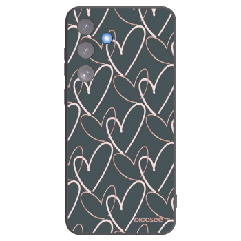 Picasee Μαύρη θήκη σιλικόνης για Samsung Galaxy S25 FE 5G - Lots of love