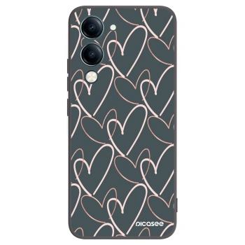 Picasee Μαύρη θήκη σιλικόνης για Vivo Y29s 5G - Lots of love