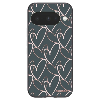 Picasee Μαύρη θήκη σιλικόνης για Google Pixel 10 - Lots of love