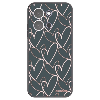 Picasee Μαύρη θήκη σιλικόνης για Xiaomi Redmi 15C 5G - Lots of love