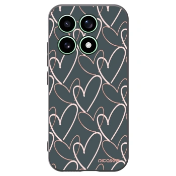 Picasee Μαύρη θήκη σιλικόνης για Xiaomi 17 - Lots of love