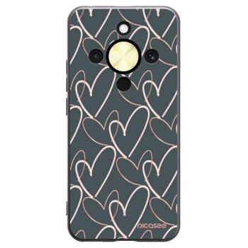 Picasee Μαύρη θήκη σιλικόνης για Honor Magic8 Lite 5G - Lots of love