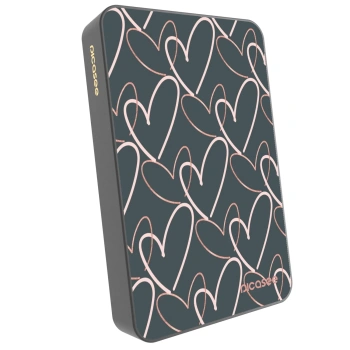 Picasee Powerbank με MagSafe 10 000 mAh Γκρί - Lots of love