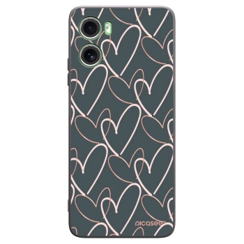 Picasee Μαύρη θήκη σιλικόνης για Motorola Moto G06 - Lots of love