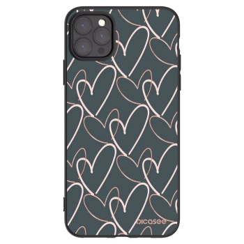 Picasee Μαύρη θήκη σιλικόνης για Apple iPhone 11 Pro Max - Lots of love
