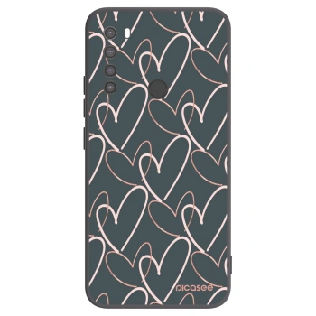 Picasee Μαύρη θήκη σιλικόνης για Xiaomi Redmi Note 8 - Lots of love