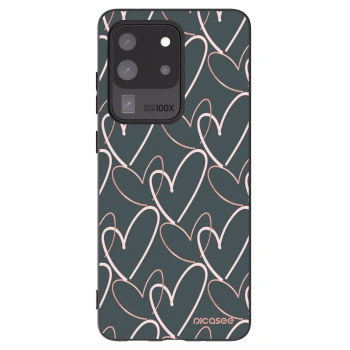 Picasee Μαύρη θήκη σιλικόνης για Samsung Galaxy S20 Ultra 5G G988F - Lots of love