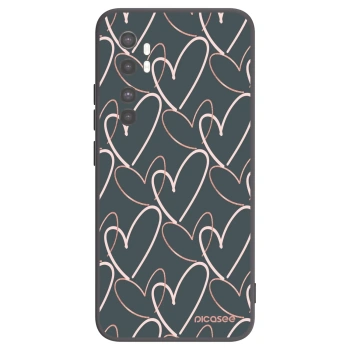 Picasee Μαύρη θήκη σιλικόνης για Xiaomi Mi Note 10 Lite - Lots of love