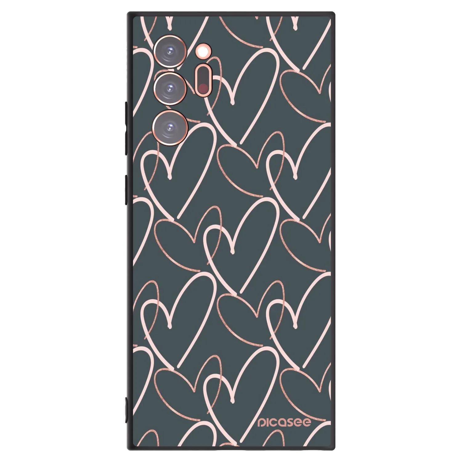 Picasee Μαύρη θήκη σιλικόνης για Samsung Galaxy Note 20 Ultra - Lots of love