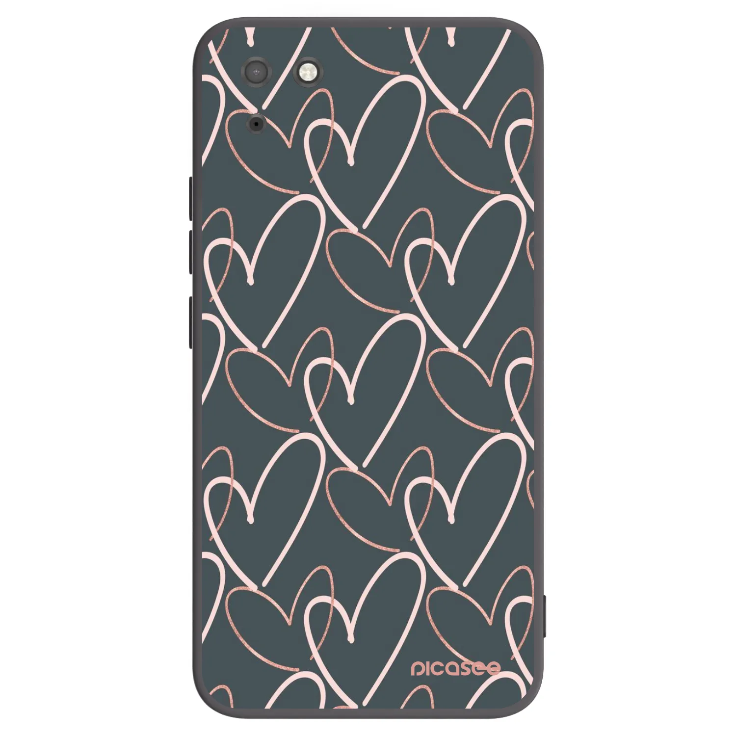 Picasee Μαύρη θήκη σιλικόνης για Huawei Y5P - Lots of love