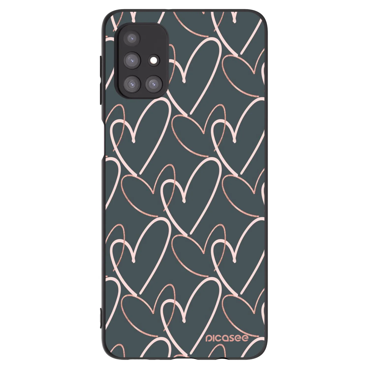 Picasee Μαύρη θήκη σιλικόνης για Samsung Galaxy M31s - Lots of love