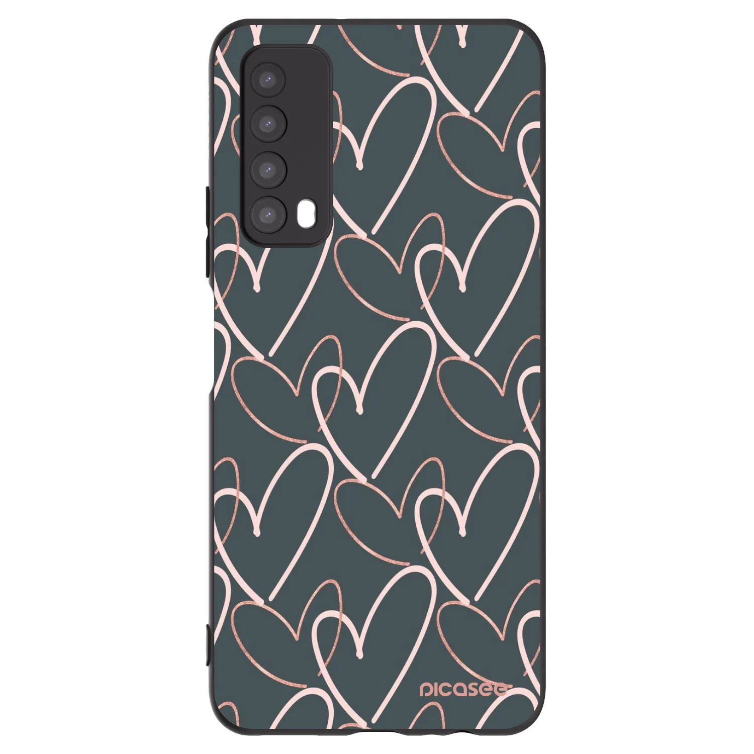 Picasee Μαύρη θήκη σιλικόνης για Huawei P Smart 2021 - Lots of love