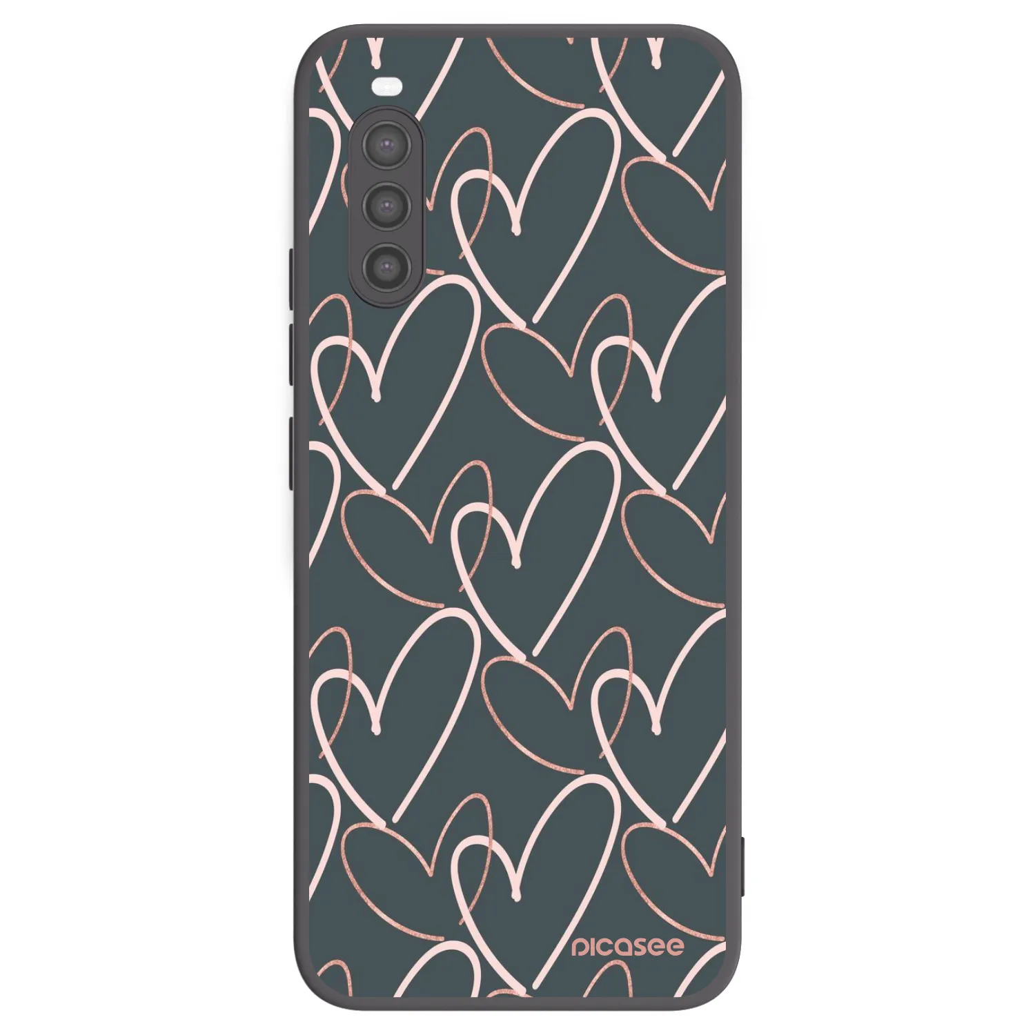 Picasee Μαύρη θήκη σιλικόνης για Sony Xperia 10 II - Lots of love