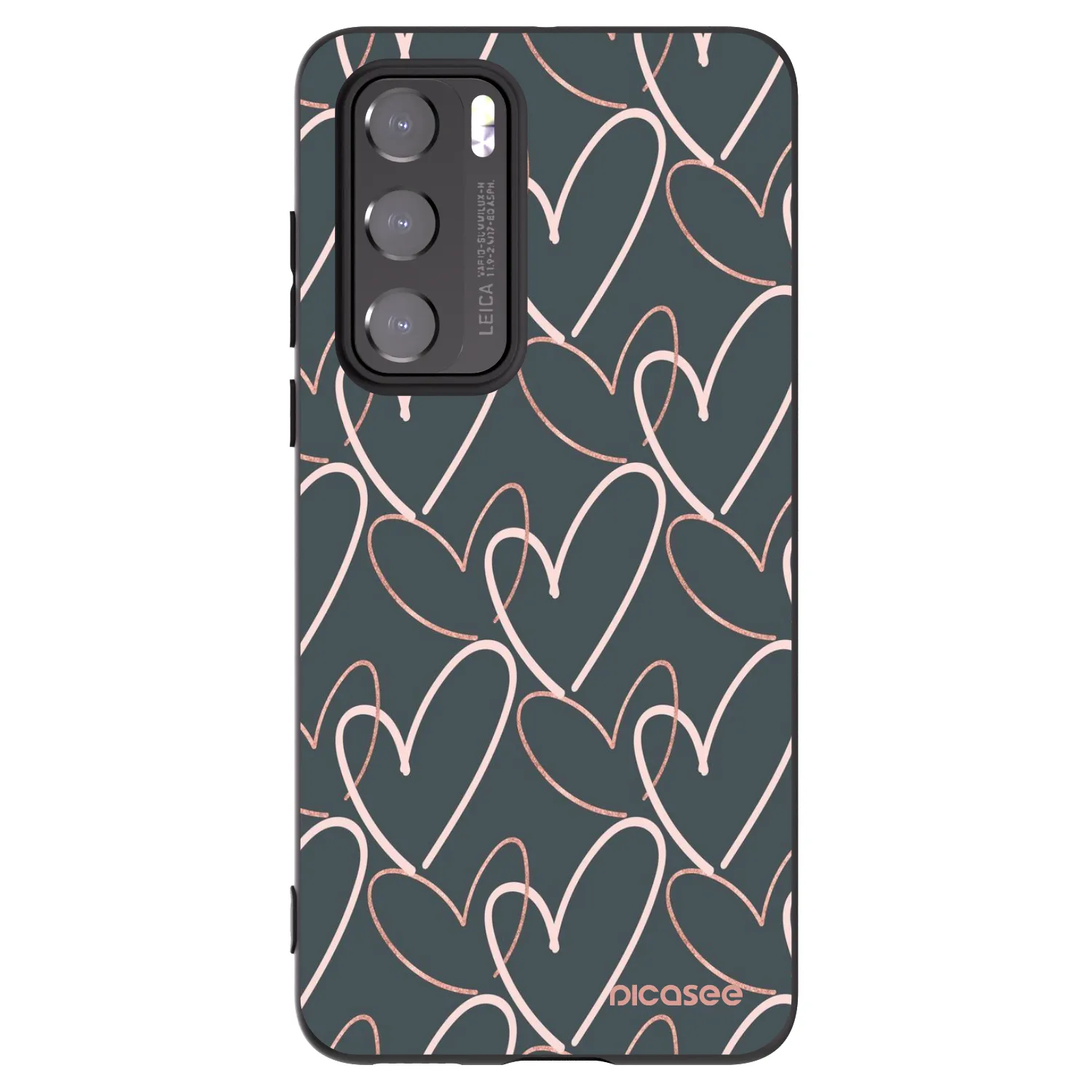 Picasee Μαύρη θήκη σιλικόνης για Huawei P40 - Lots of love