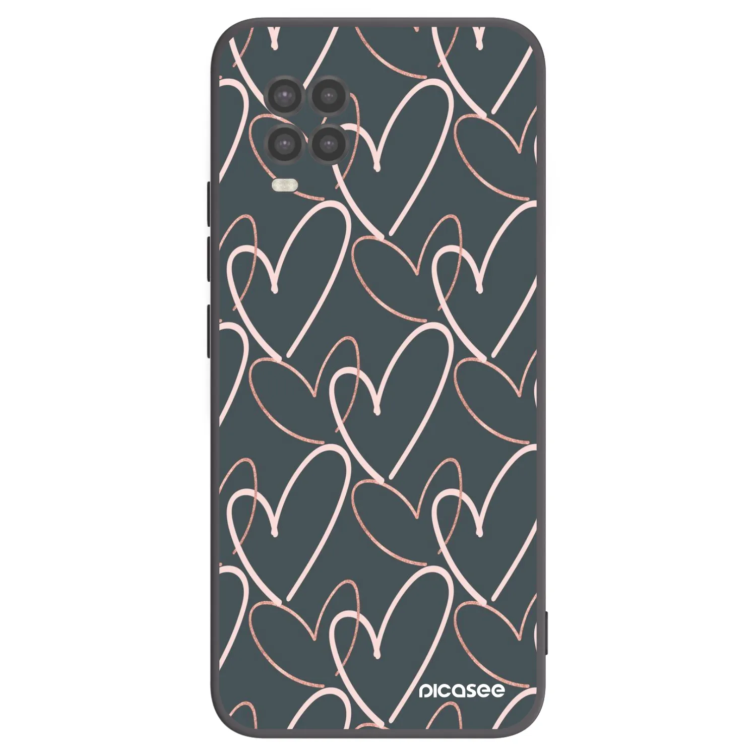 Picasee Μαύρη θήκη σιλικόνης για Xiaomi Mi 10 Lite - Lots of love