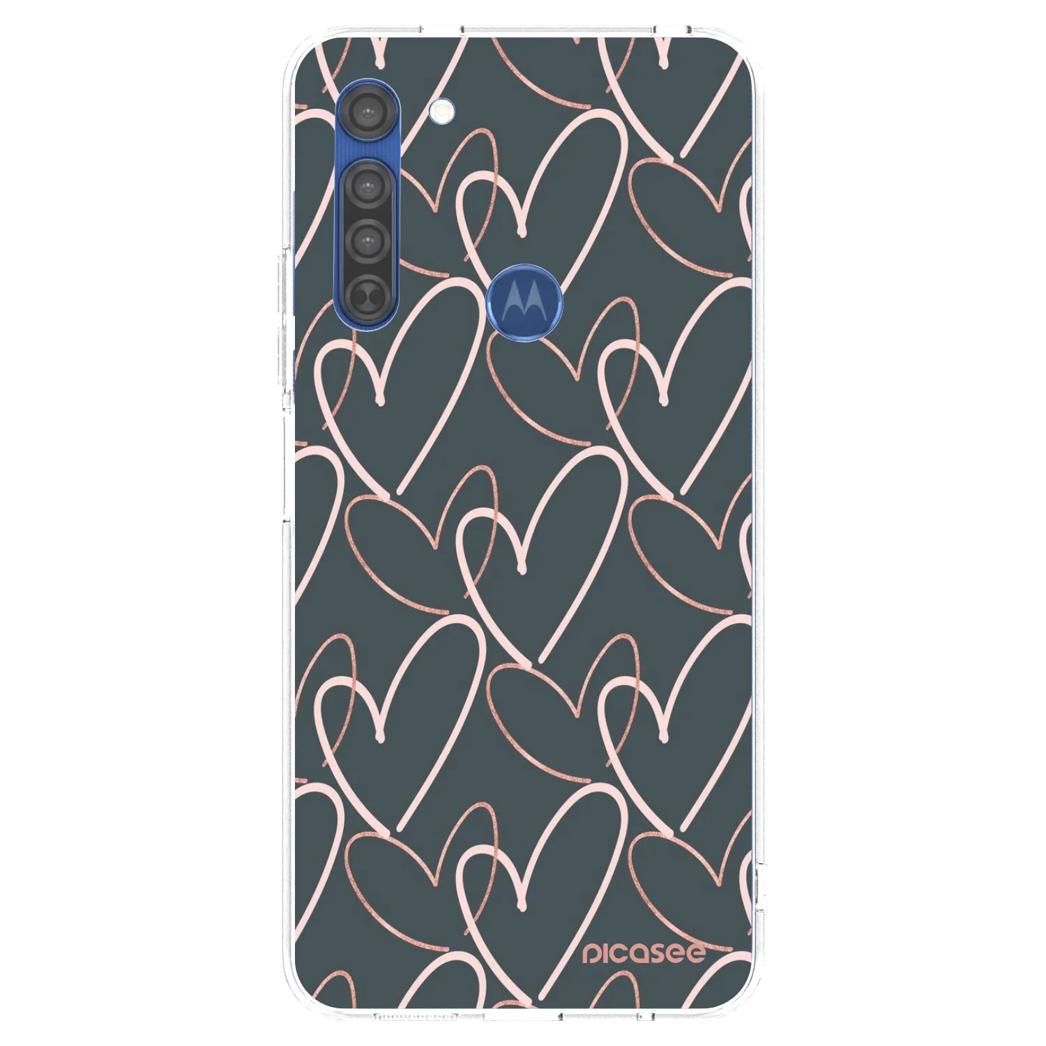 Picasee διαφανής θήκη σιλικόνης Motorola Moto G8 - Lots of love