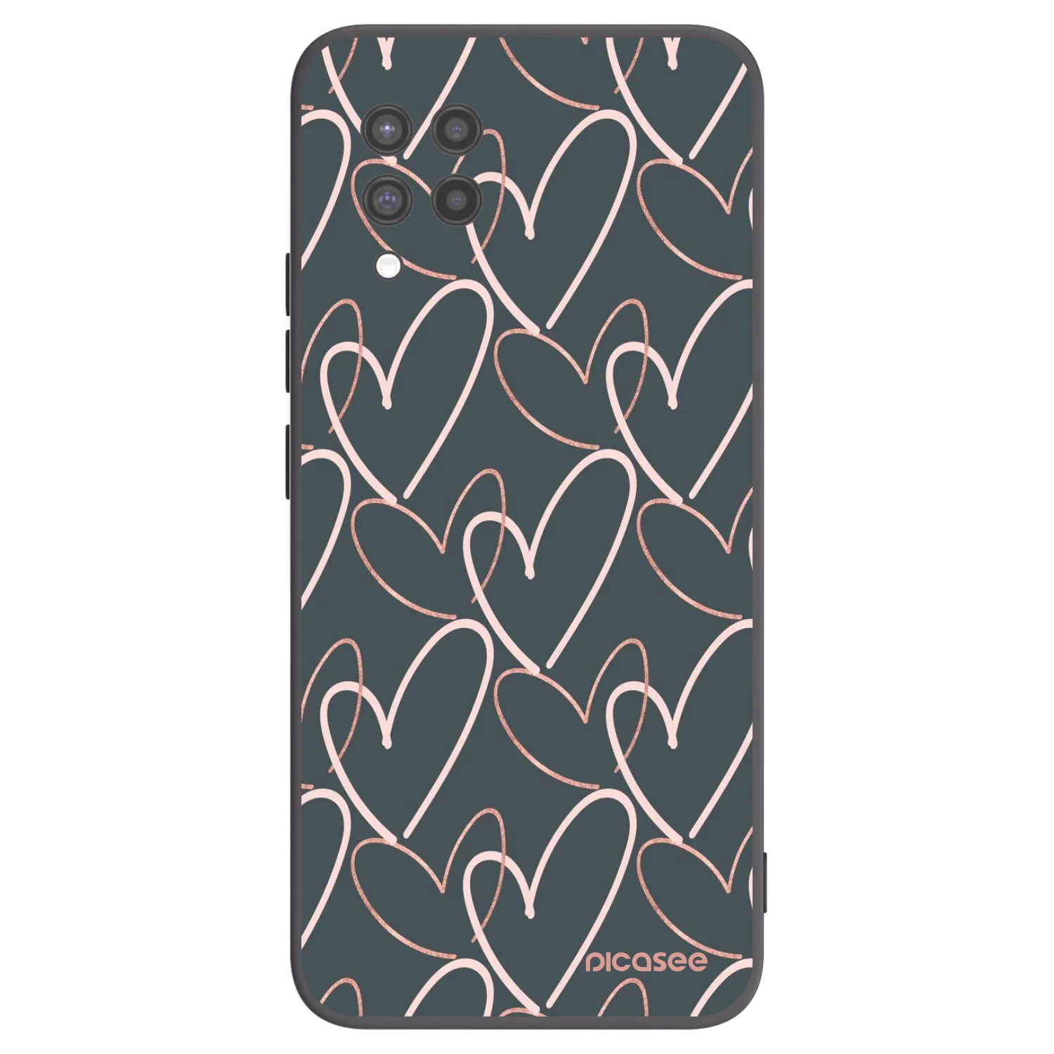 Picasee Μαύρη θήκη σιλικόνης για Samsung Galaxy A42 A426B - Lots of love