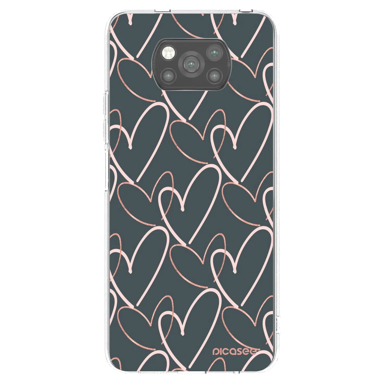 Picasee Μαύρη θήκη σιλικόνης για Xiaomi Poco X3 Pro - Lots of love