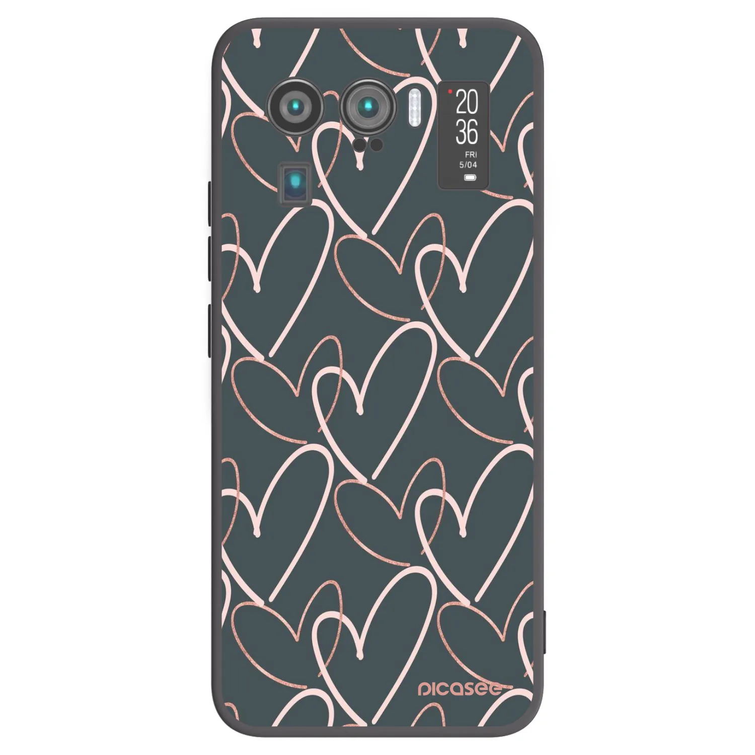Picasee Μαύρη θήκη σιλικόνης για Xiaomi Mi 11 Ultra - Lots of love