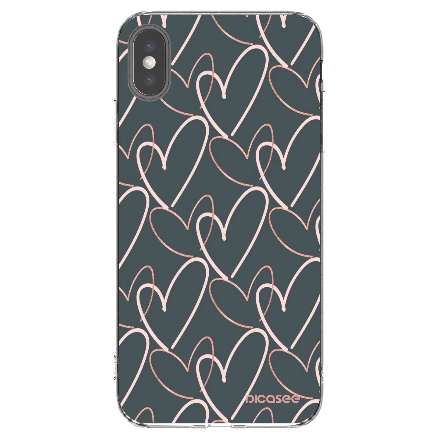 Picasee διαφανής θήκη σιλικόνης Apple iPhone XS Max - Lots of love