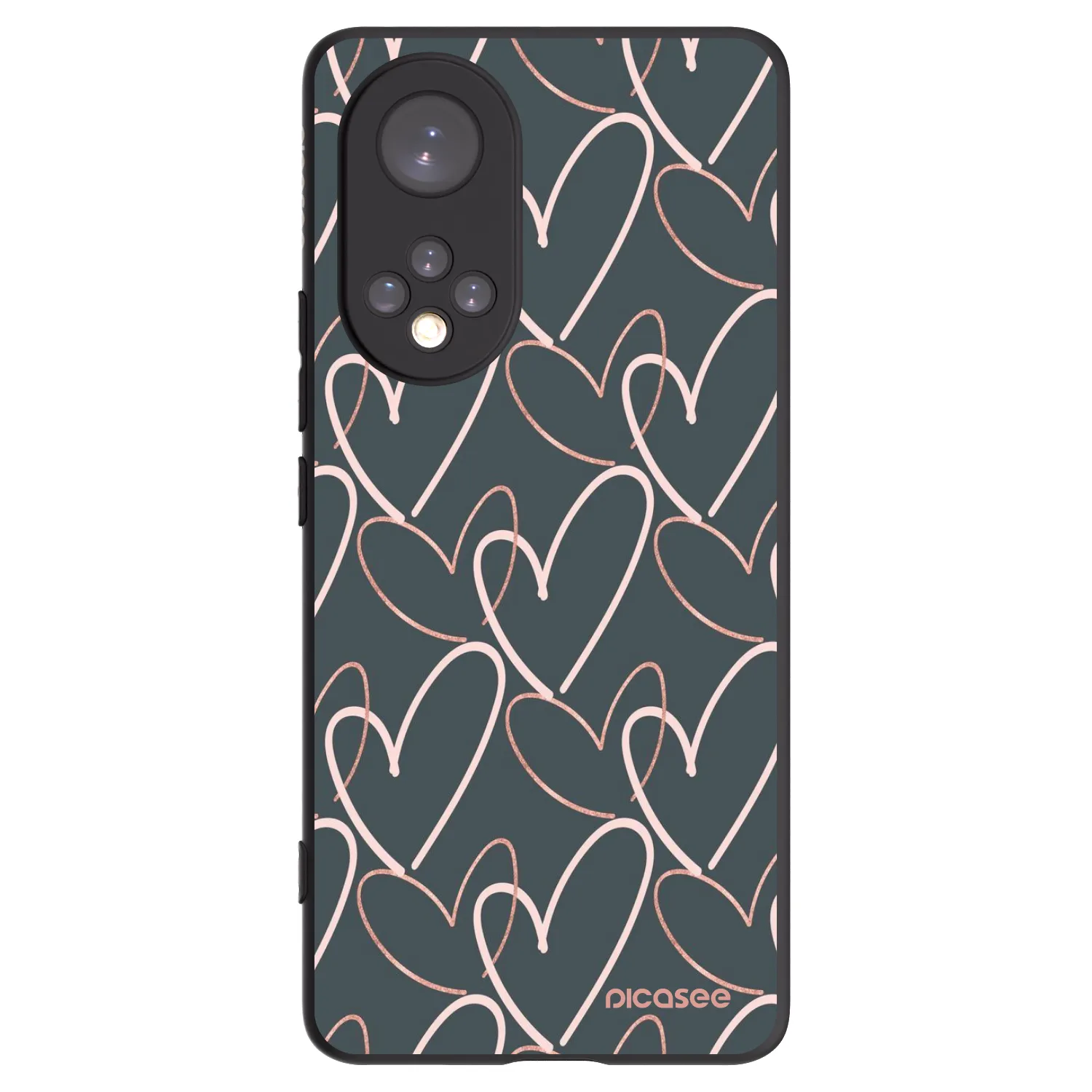 Picasee Μαύρη θήκη σιλικόνης για Honor 50 5G - Lots of love