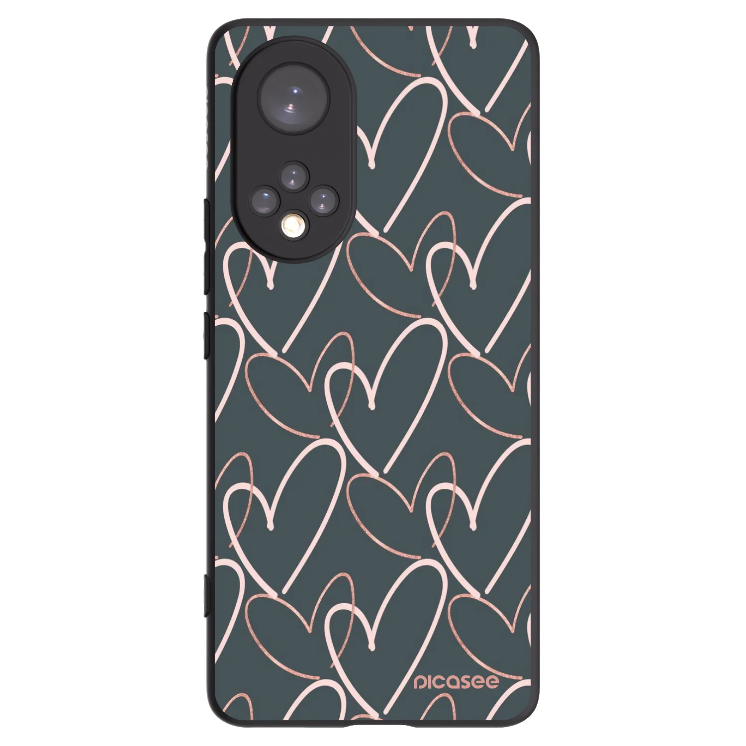 Picasee Μαύρη θήκη σιλικόνης για Huawei Nova 9 - Lots of love
