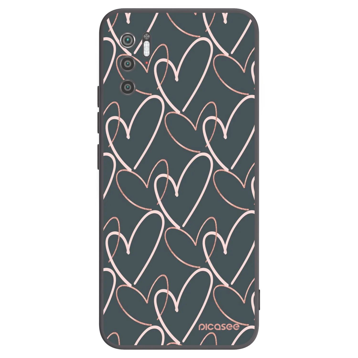 Picasee Μαύρη θήκη σιλικόνης για Xiaomi Poco M3 Pro 5G - Lots of love