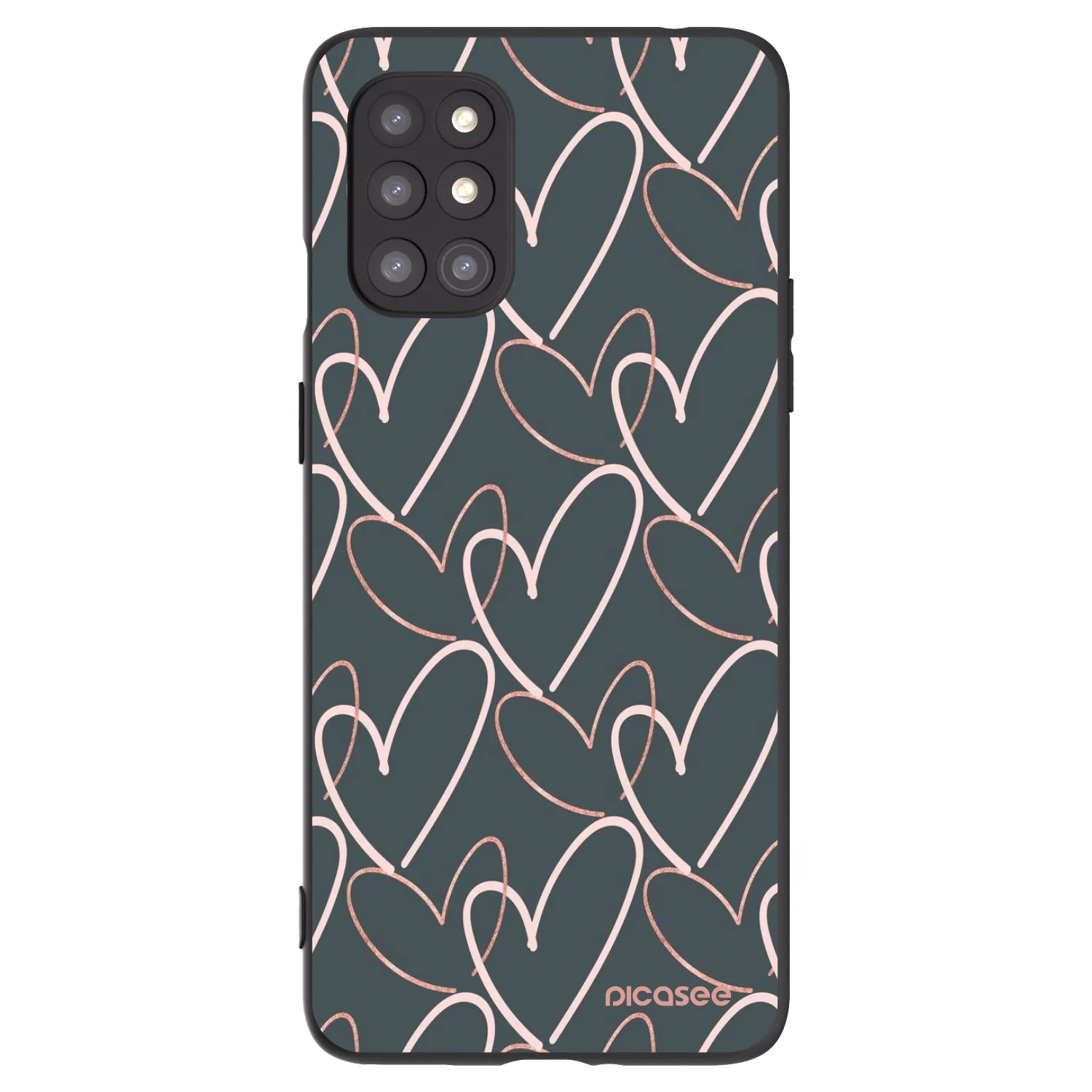 Picasee Μαύρη θήκη σιλικόνης για OnePlus 8T - Lots of love