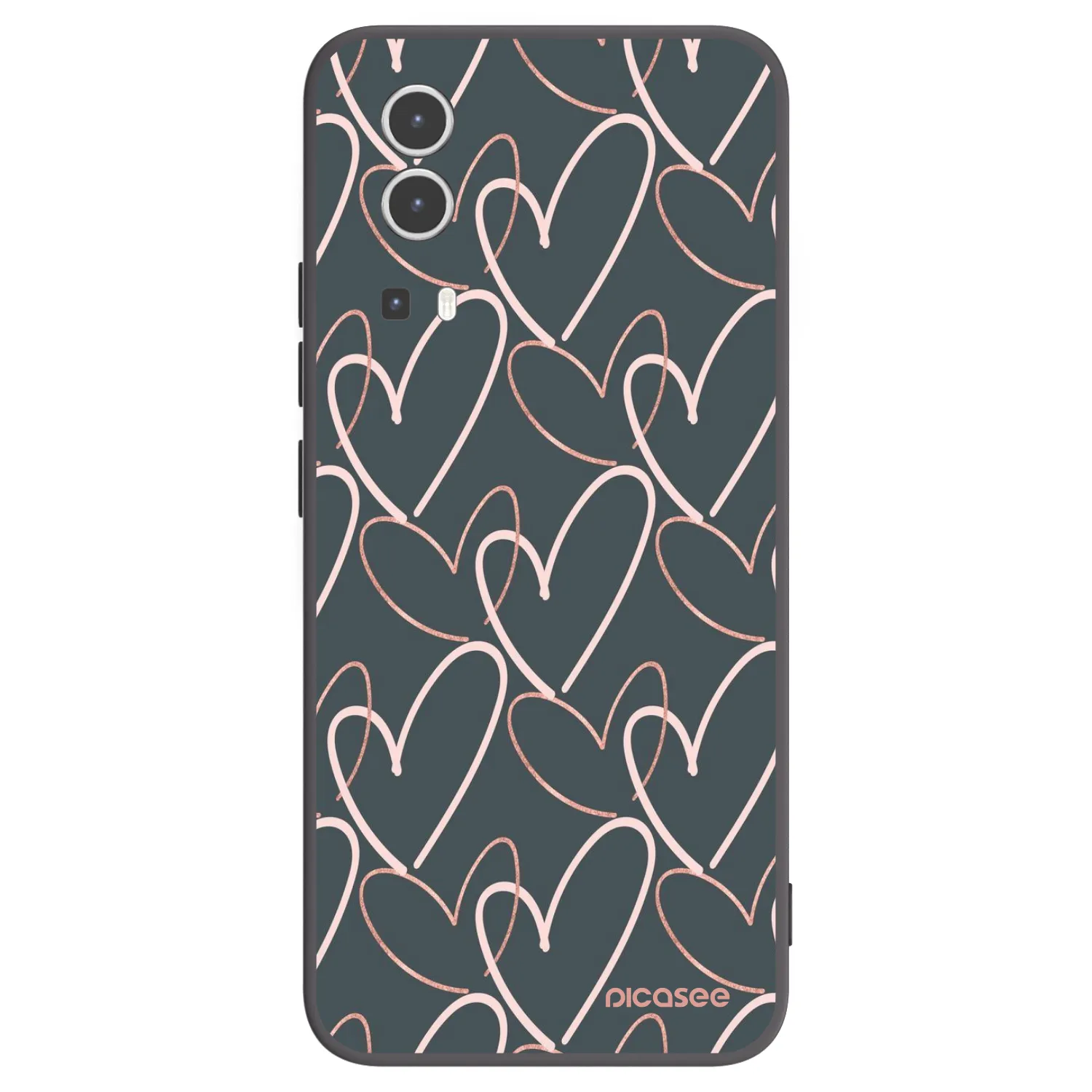 Picasee Μαύρη θήκη σιλικόνης για Vivo Y72 5G - Lots of love