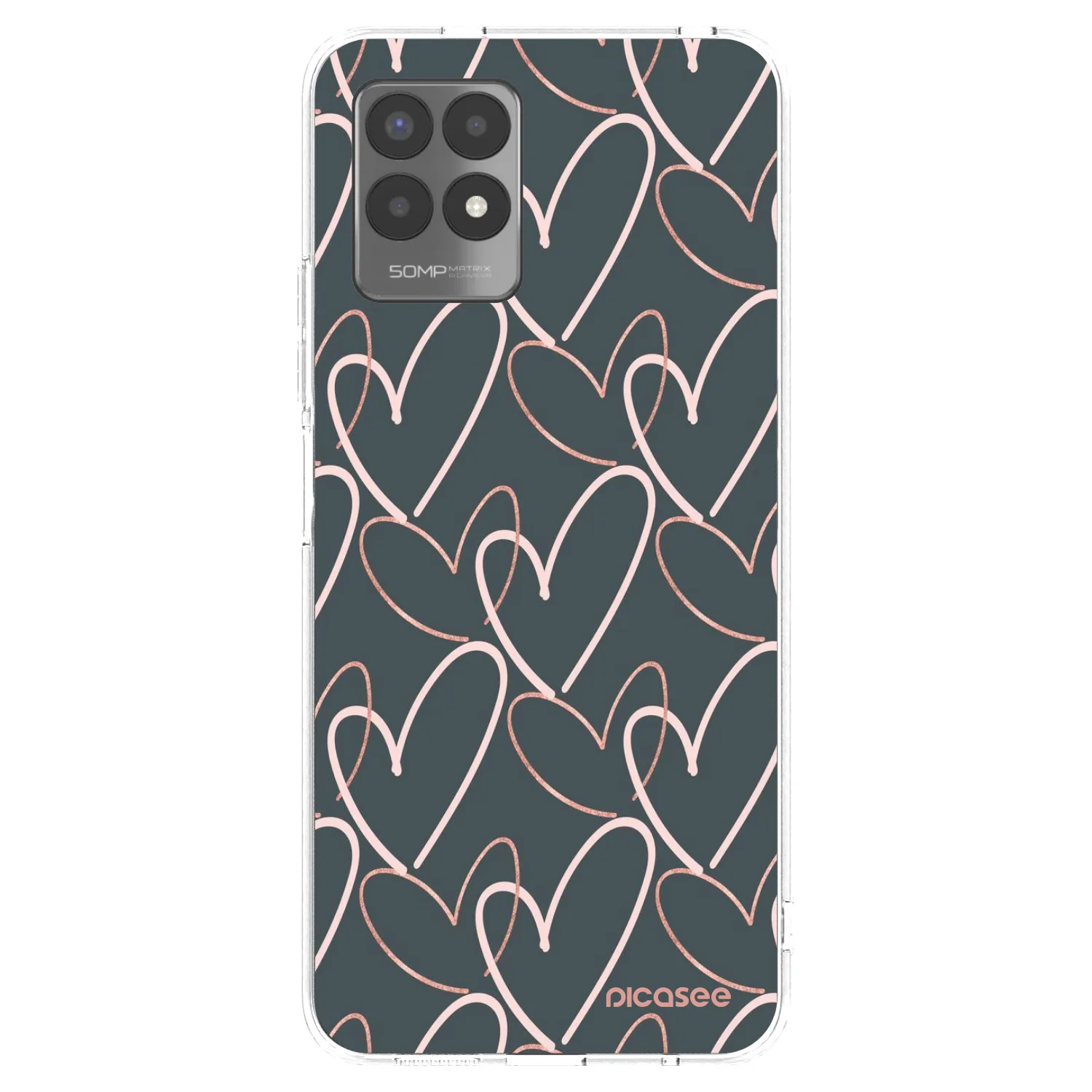 Picasee διαφανής θήκη σιλικόνης Realme 8i - Lots of love