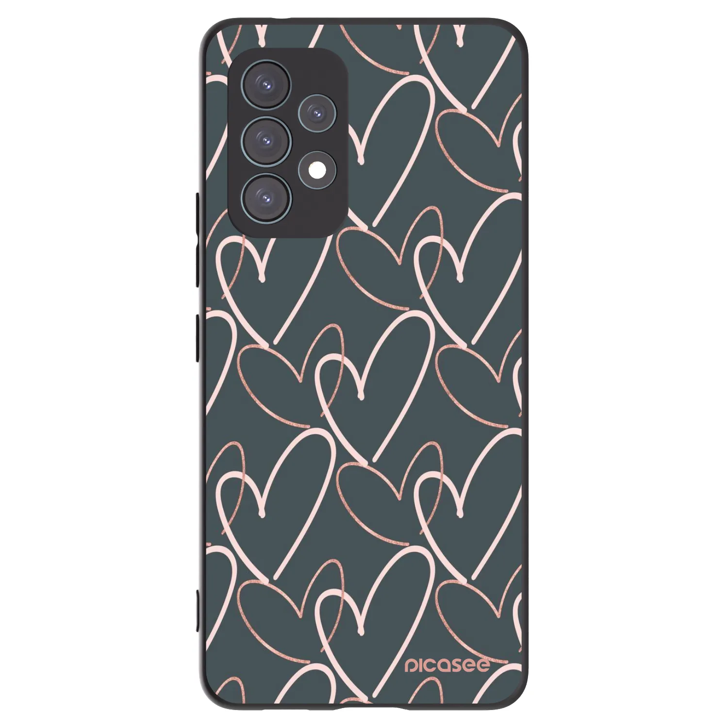 Picasee Μαύρη θήκη σιλικόνης για Samsung Galaxy A53 5G A536 - Lots of love
