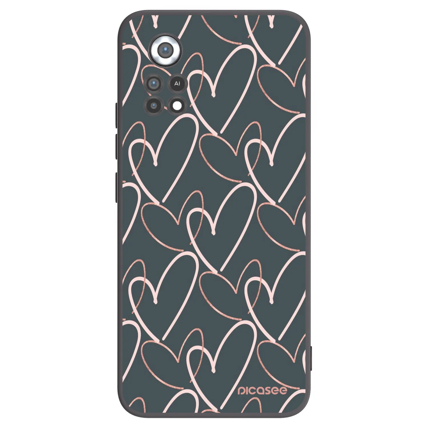 Picasee Μαύρη θήκη σιλικόνης για Xiaomi Poco X4 Pro 5G - Lots of love